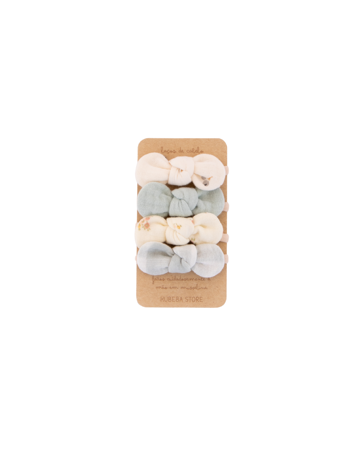 Conjunto de 4 lacinhos minis elásticos