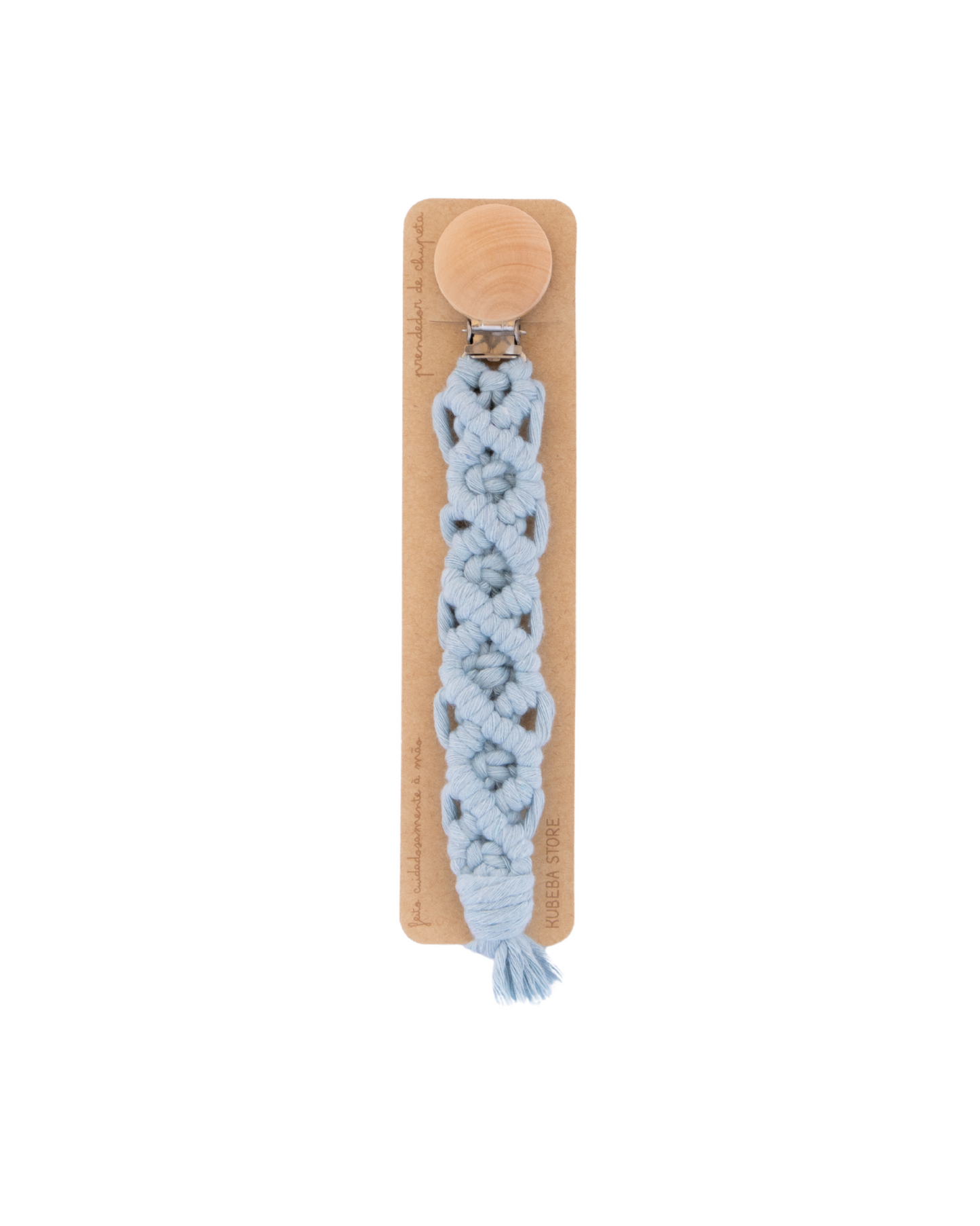 Prendedor macramé ice blue