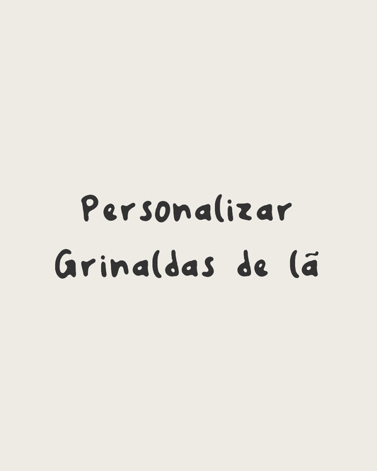 Personalizar grinalda de pompons lã