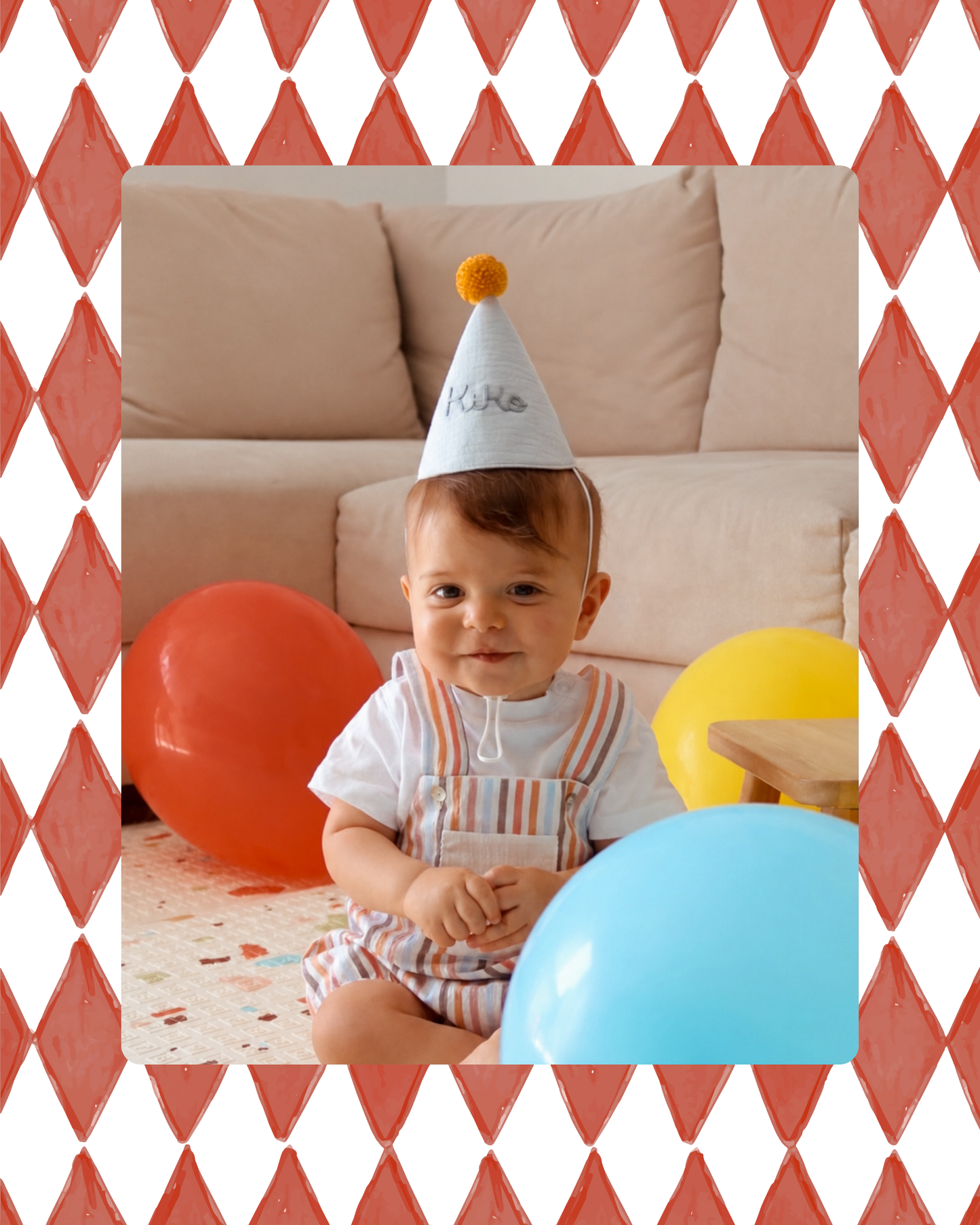 Chapéu de festa com pompom