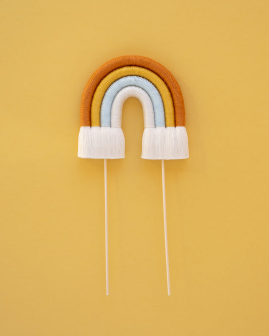 Arco-íris caramelo topper bolo tamanho S