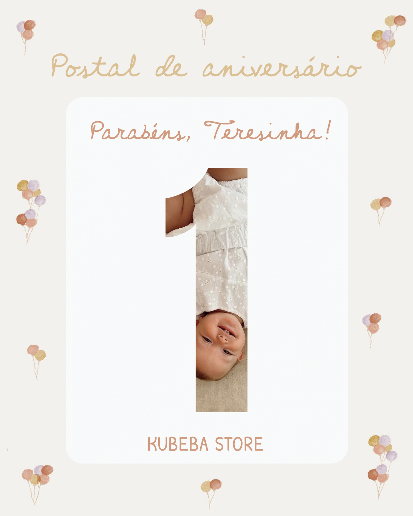 Postal de aniversário infantil