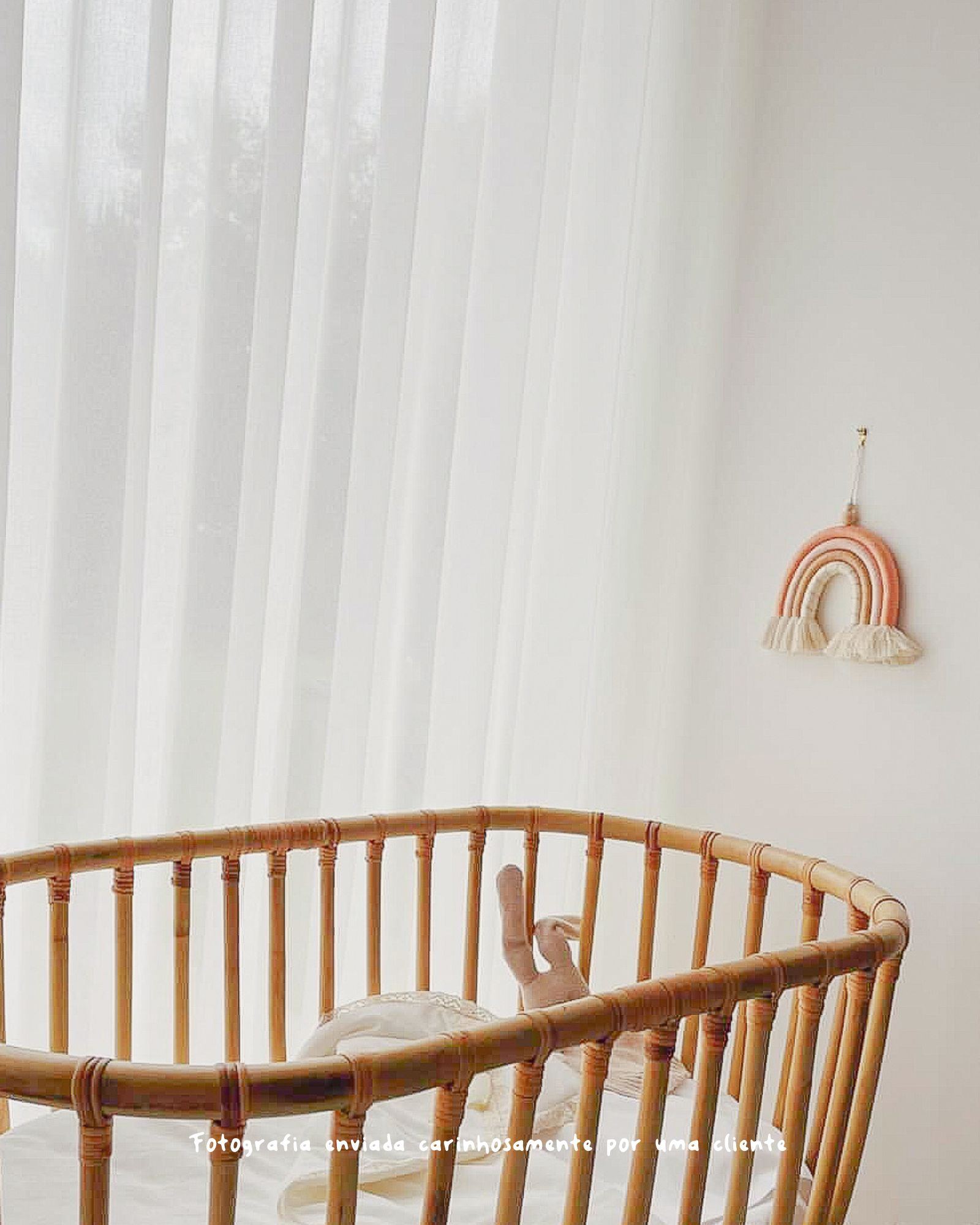 decoração quarto de criança – decoração quarto para bebé – acessório decorativo - arco-íris para pendurar decorativo – feito à mão – macramé – arco-íris macramé decorativo